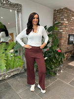 Chocolate Wide Leg Trousers Jane